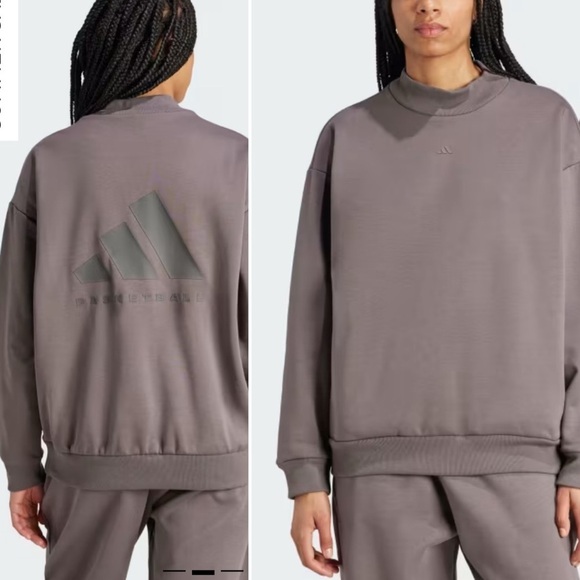 Adidas  Crewneck Sweatshirt Unisex Charcoal XS - Picture 1 of 11